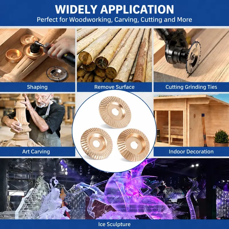 🔥Hot Sale 46% OFF🛠️3 PCS Wood Carving Disc Set