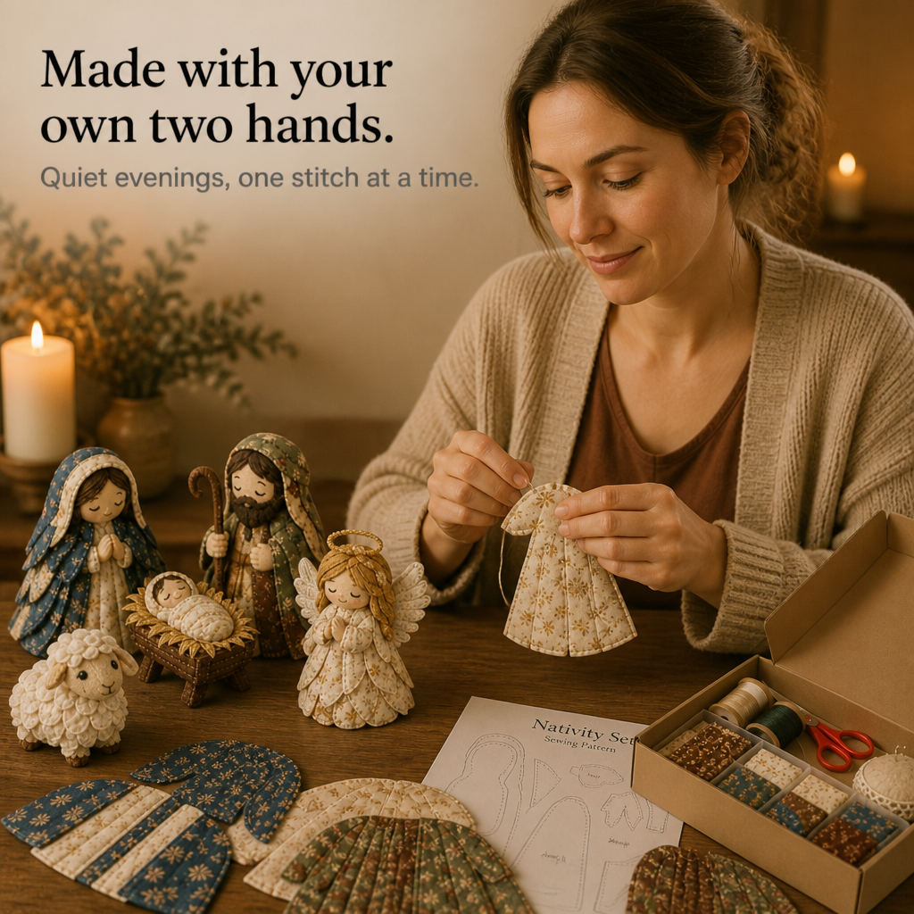 ✨ DIY Patchwork Nativity Scene Sewing Kit