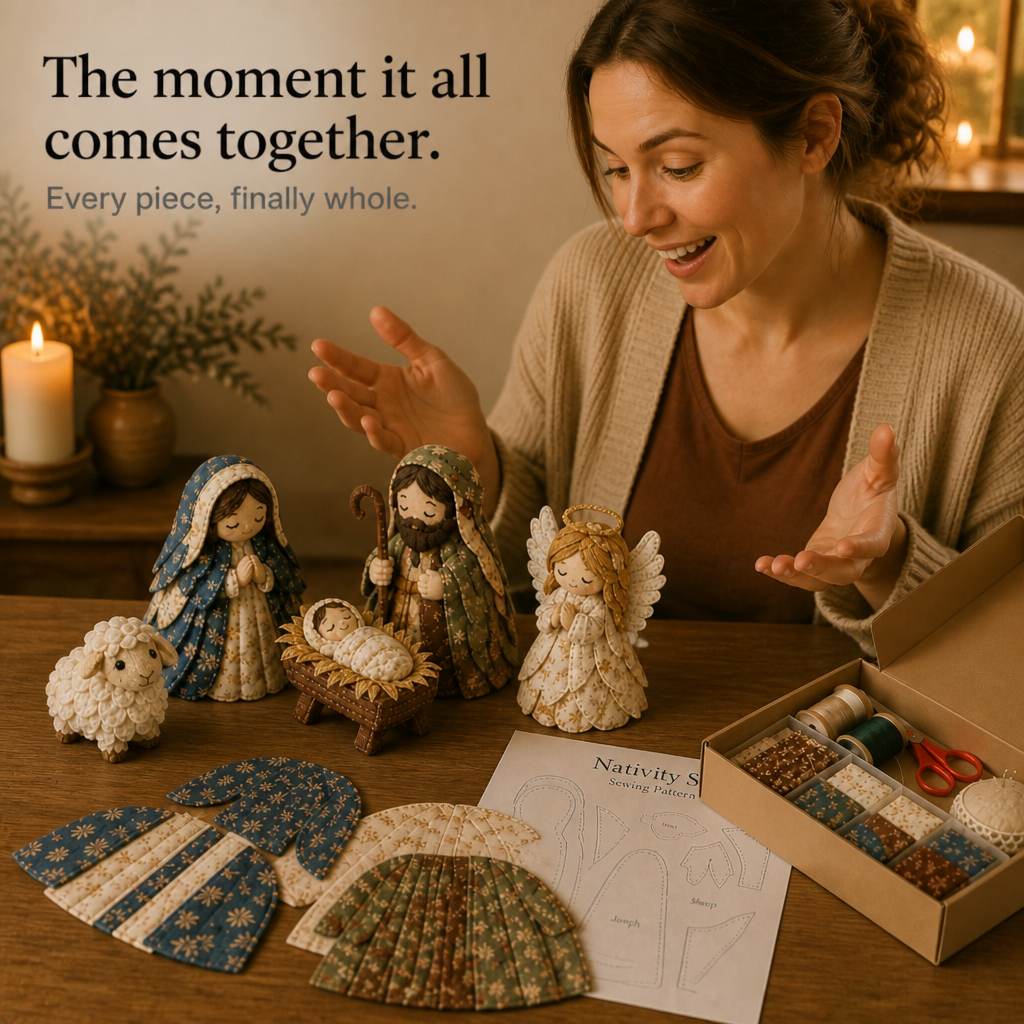 ✨ DIY Patchwork Nativity Scene Sewing Kit