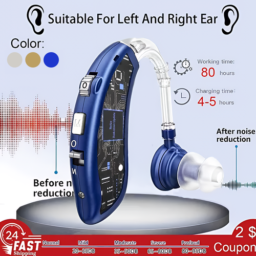 🔥👂Rechargeable Hearing Aid – Clear Sound, All-Day Comfort