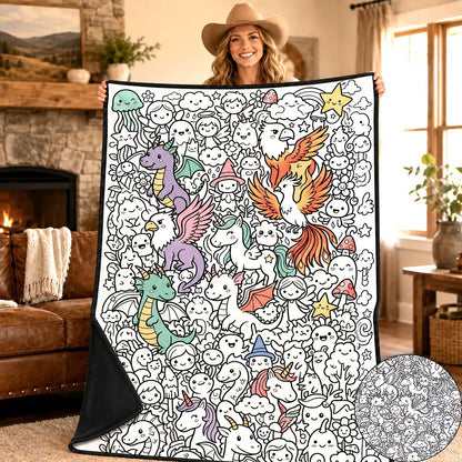 Ahlwo™ Coloring Blanket🖍️ Color It. Wash It. Repeat It! 🔄✨