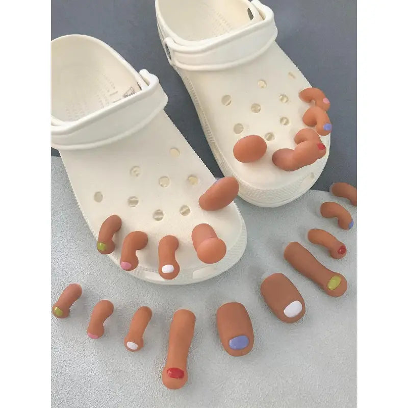 🎁Buy 1 Get 1 Free🎁| 🫧Novelty Cartoon Toes Design Crocs Shoe Decoration👣