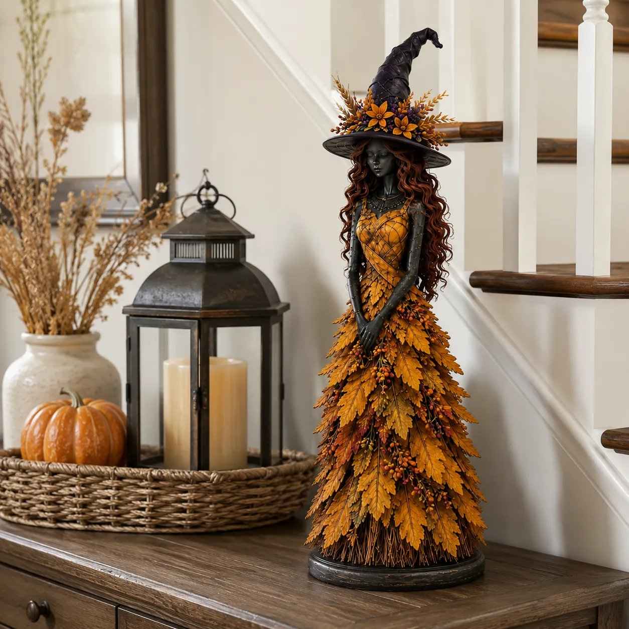 💥LAST DAY 49% OFF - 🧙 Enchanted Autumn Witch Figurine
