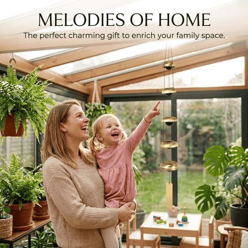 🔔Add Harmony to Your Space🏠 Quintet Brass Wind Chimes