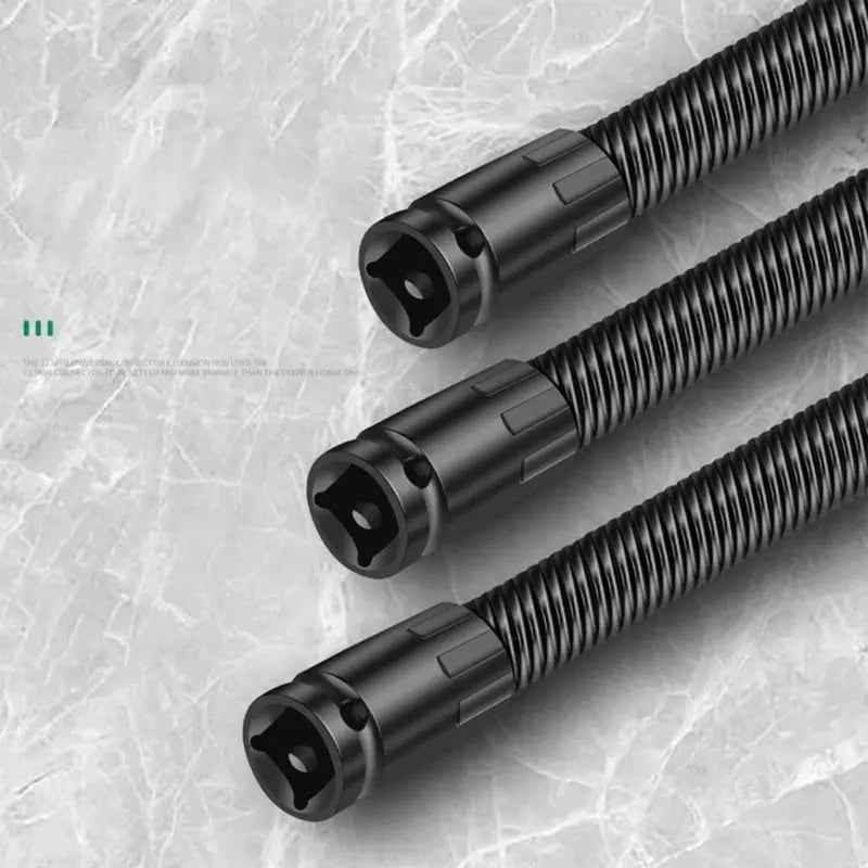 Flexible torque extension rod 360 articulation for hard to reach bolts