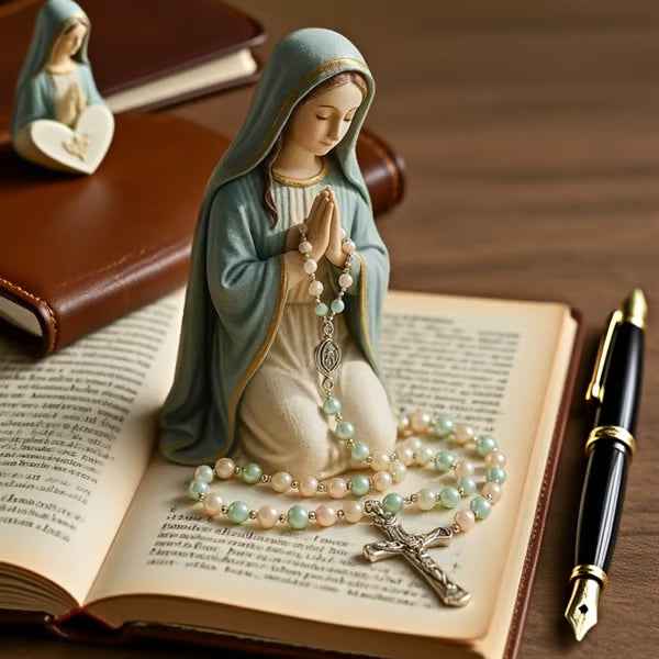 🙏Faith is priceless🙏Handcrafted Virgin Mary Rosary Holder🔥