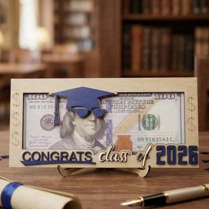 🎁Buy 1 Get 1 Free🎁|🎓 Class of 2026 Money Holder – Unique Wooden Cash Gift Box🧑‍🎓