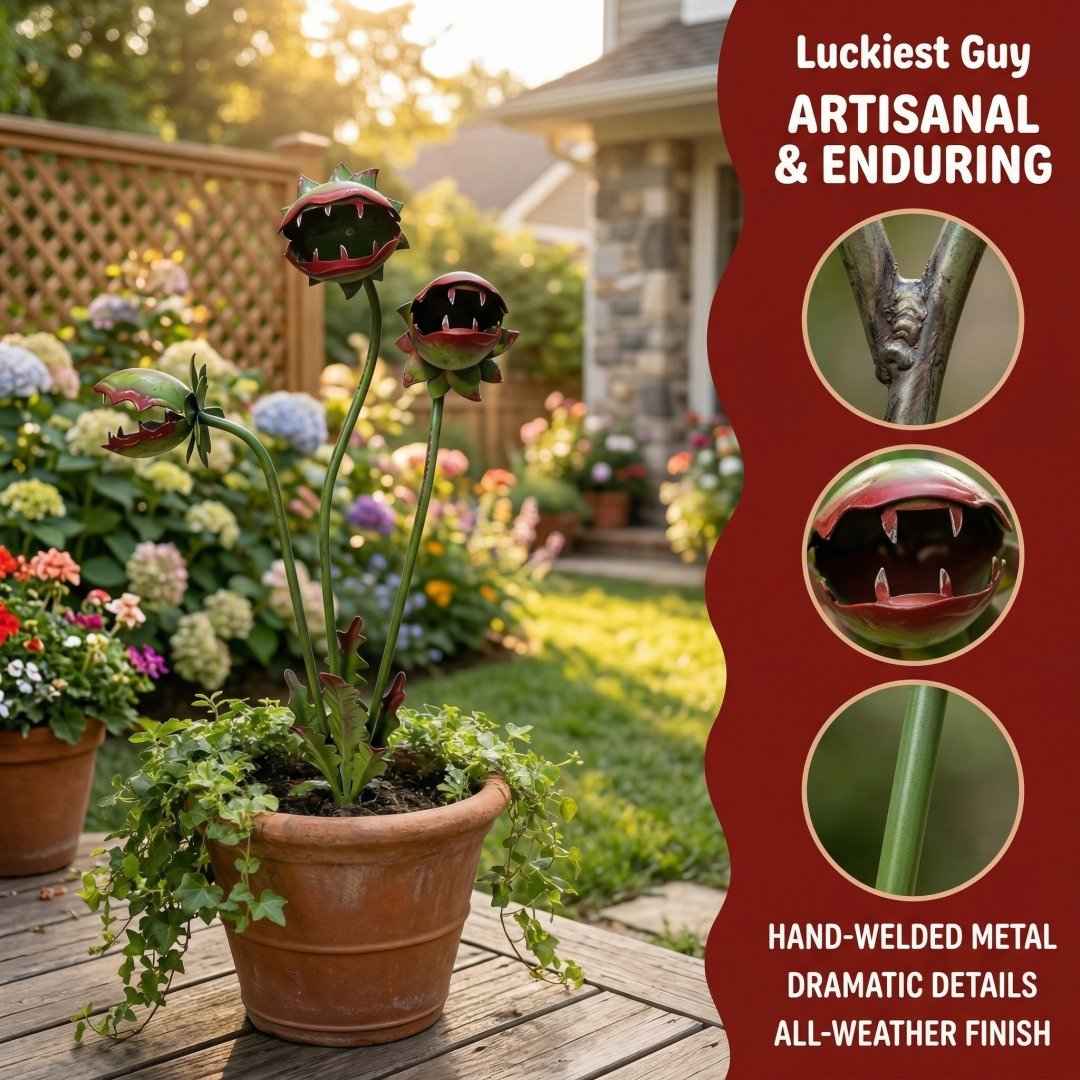 🏠 Whimsical Venus Flytrap Garden Stake 🪴 Fun & Eye-Catching Yard Decor