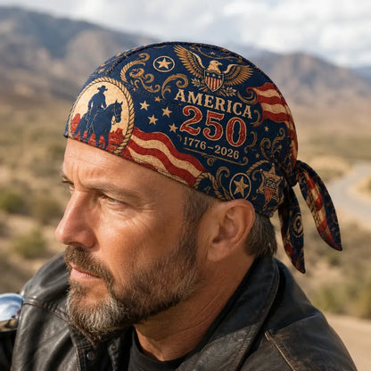 🚨FLASH SALE - 🎖️America 250 Tribute Biker Do Rag(✨Moisture-Wicking All-Day Comfort}