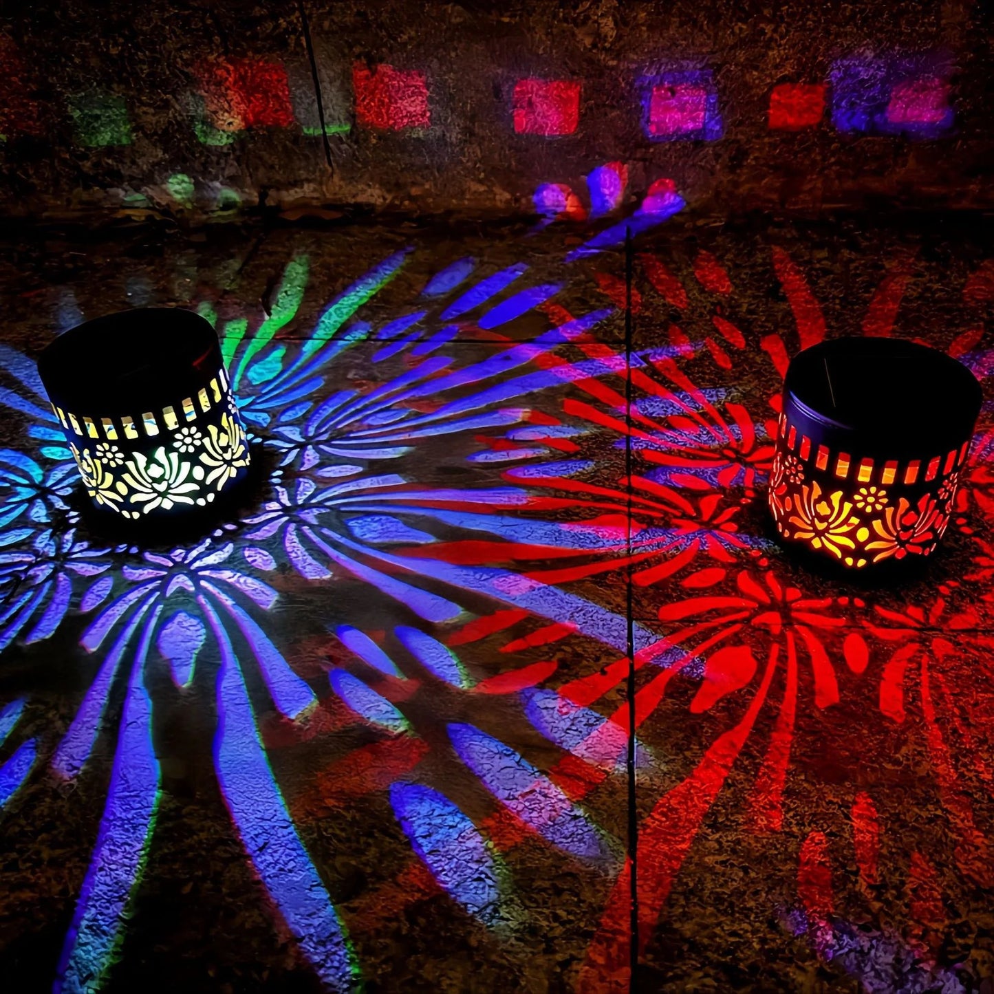 💖🏆Limited Time Sale 49% OFF🎁🏡Solar Mandala Wall Light Outdoor Garden Fence Projector Lamp Patio Ambient Decor