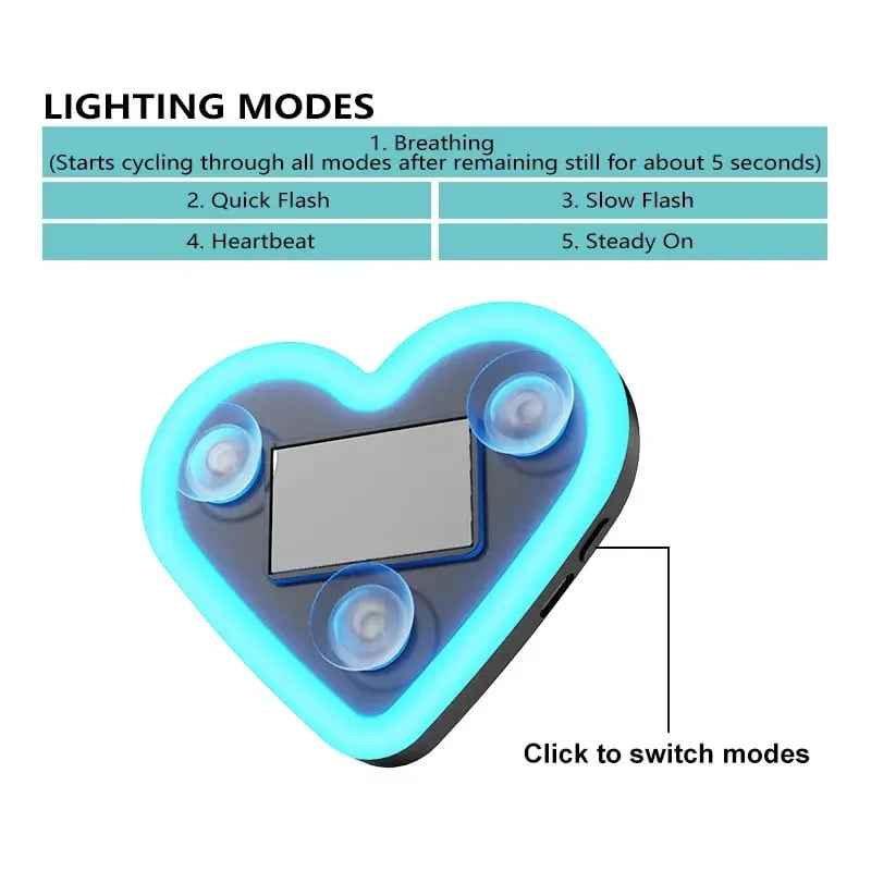 🔥 Solar Powered Wireless LED Heart Shape C-Pillar Neon Light