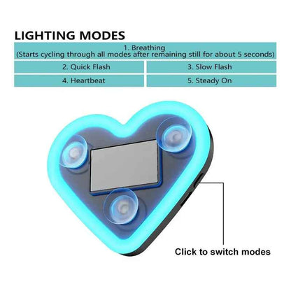 🔥 Solar Powered Wireless LED Heart Shape C-Pillar Neon Light