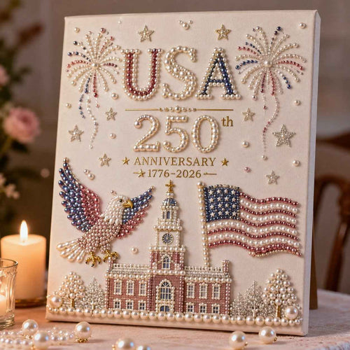 🔥Hot Sale 50% OFF-🥳 🇺🇸 USA 250th Anniversary DIY Pearl Painting Kit ✨❤️‍🔥