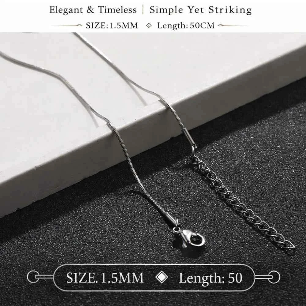 💎 Silver Snake Chain Necklace | Classic Style