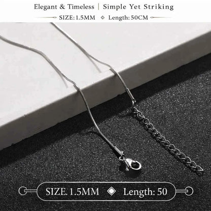 💎 Silver Snake Chain Necklace | Classic Style