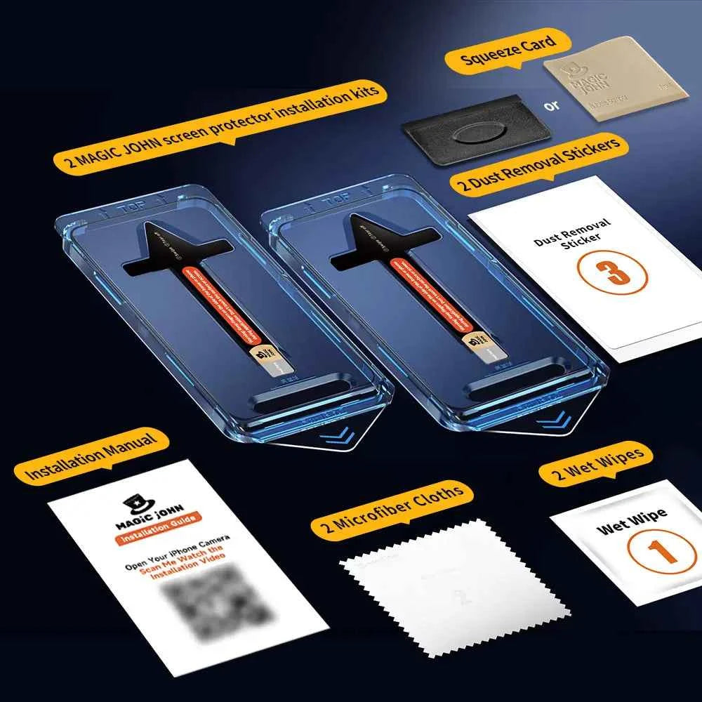 🛡️ Screen Protector | HD Clear or Privacy Protection | Dust-Free Install