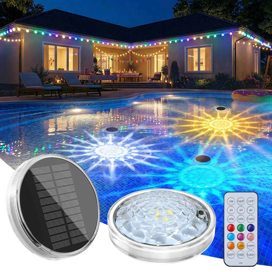 💥Limited Time 49% OFF🌈 Solar Floating Pool Lights | RGB Remote Control
