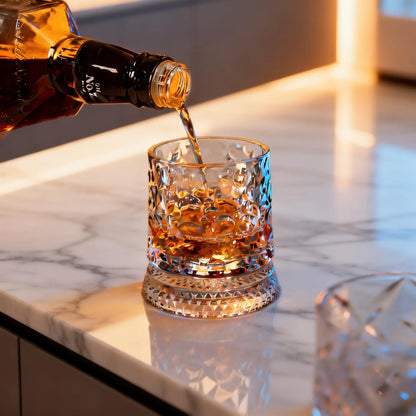 😎Best Gift For Gentlemen-360° Spinning Crystal Whiskey Glass🥃