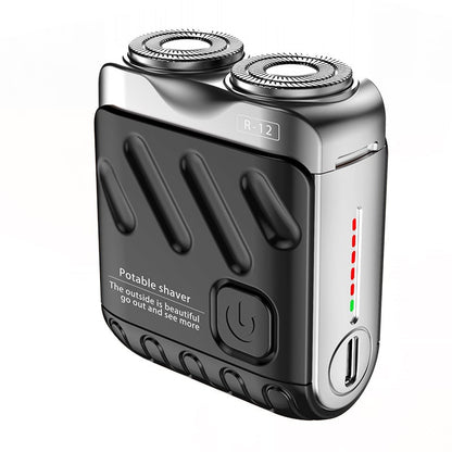 💥SAVE 50% 🪒 Portable Rotary Dual Ring Electric Shaver | Mini USB Rechargeable Pocket Travel Razor For Men
