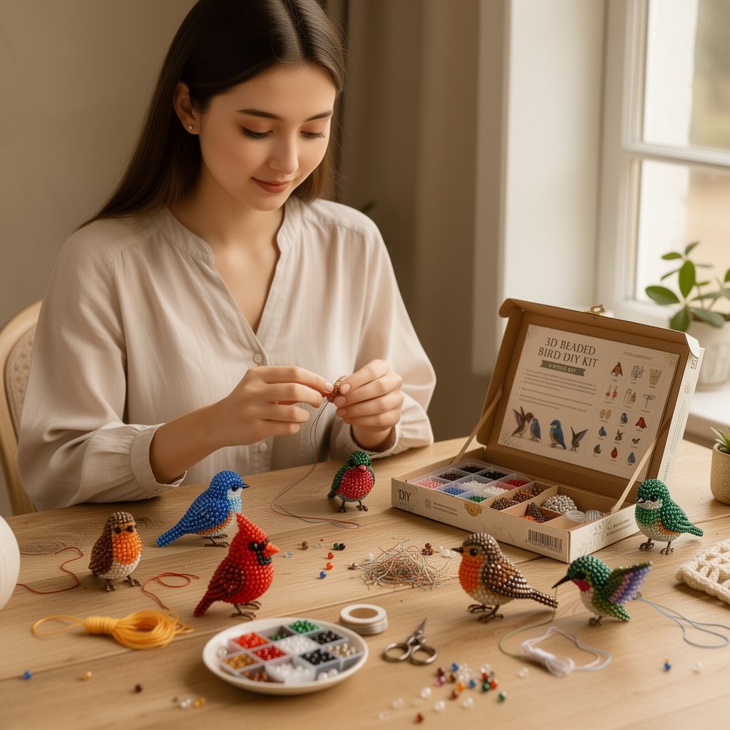 🧵✨ Tiny 3D Beaded Animal DIY Kit – Turn Tiny Beads Into Treasured Handmade Animals, Great for Cozy Afternoons & Thoughtful Gifts