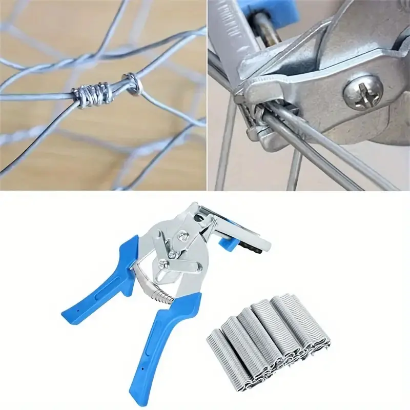 Fasten Upholstery, Wire Mesh & Fencing In Seconds 🔧 Heavy-Duty Hog Ring Pliers Kit