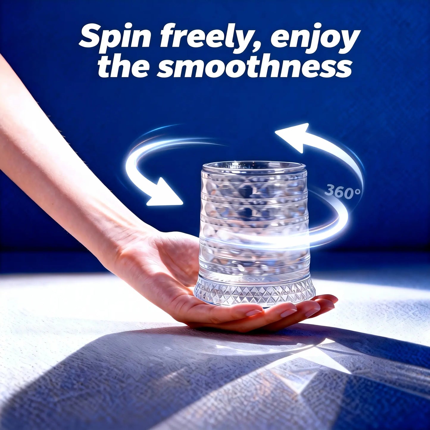😎Best Gift For Gentlemen-360° Spinning Crystal Whiskey Glass🥃