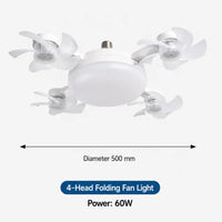 Four-light ceiling fan with lights