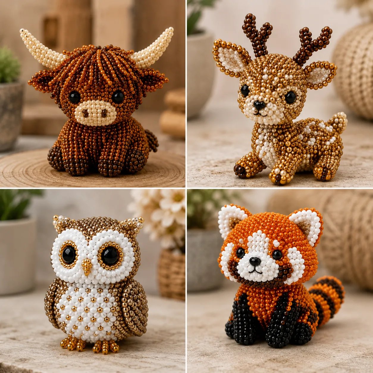 🧵✨ Tiny 3D Beaded Animal DIY Kit – Turn Tiny Beads Into Treasured Handmade Animals, Great for Cozy Afternoons & Thoughtful Gifts