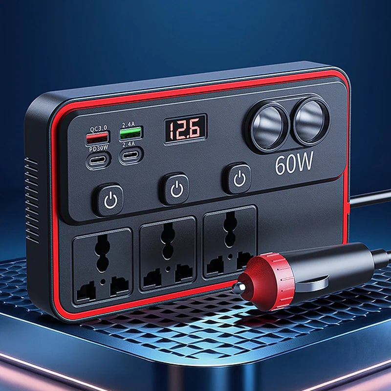 Black and red （Smart Voltage Display | Independent Switch Control）