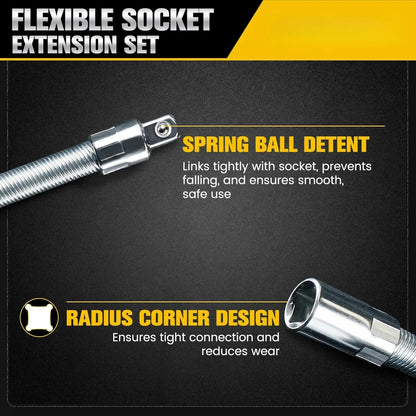 ⚙️ 1/2 Inch Socket Wrench Kit | Flexible Connecting Rod Tools