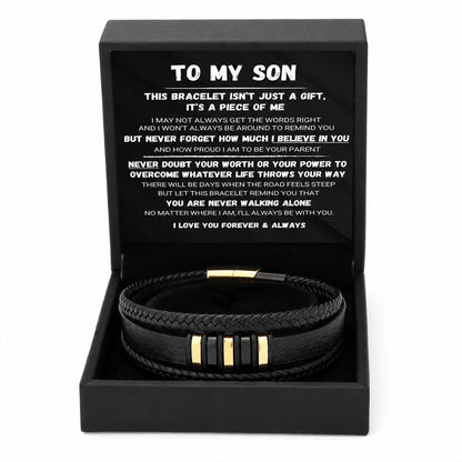 ✨Last Day 49 % OFF🖤To My Son — Handmade Never Walk Alone Braided Bracelet
