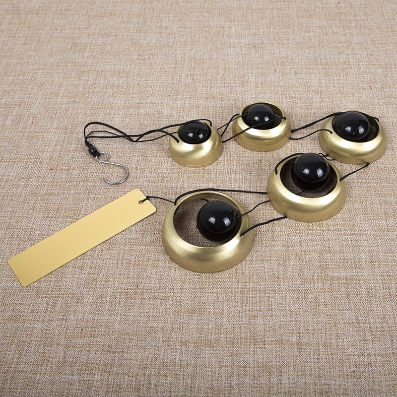 🔔Add Harmony to Your Space🏠 Quintet Brass Wind Chimes