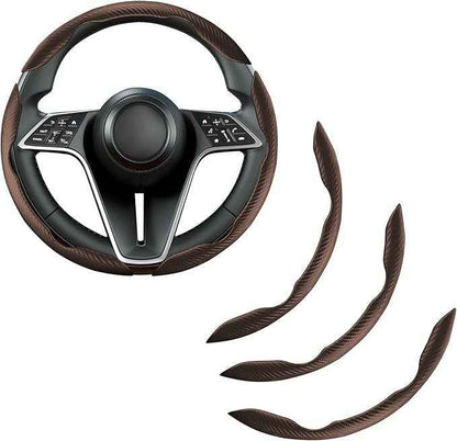 🚗 Carbon Fiber Steering Wheel Cover | Silicone Anti-Slip