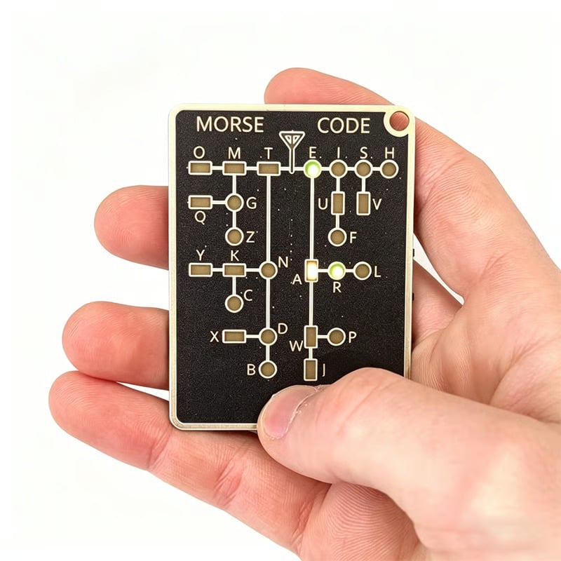 🔥 📟 Morse Code Trainer Card Pro (LED Edition)