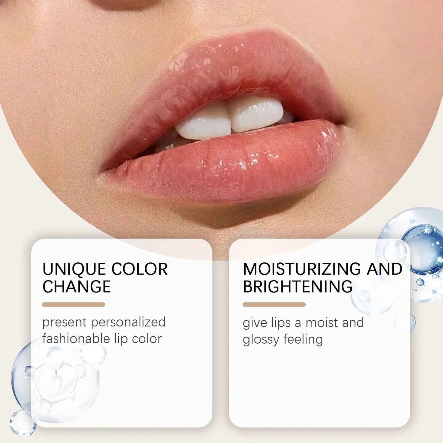 ✨ Color Changing Lipstick | Gold Crystal Moisturizing Lip Gloss