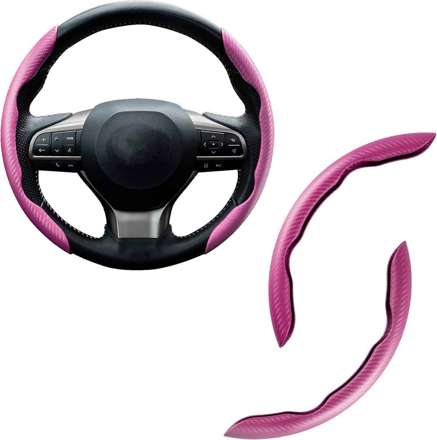 🚗 Carbon Fiber Steering Wheel Cover | Silicone Anti-Slip