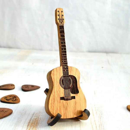 🎁Mini Cute Edition Wooden Guitar Plectrum Case🎸