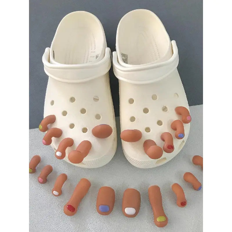 🎁Buy 1 Get 1 Free🎁| 🫧Novelty Cartoon Toes Design Crocs Shoe Decoration👣