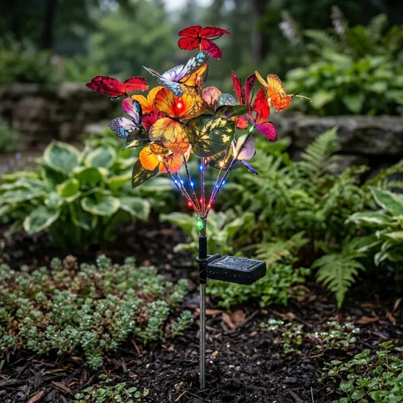 🏠Light Your Garden🦋 Solar Butterfly Garden Light  – Realistic Colorful Decor for Lawn & Pathway ✨