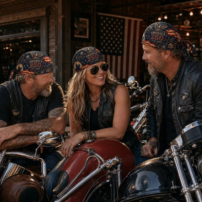🚨FLASH SALE - 🎖️America 250 Tribute Biker Do Rag(✨Moisture-Wicking All-Day Comfort}