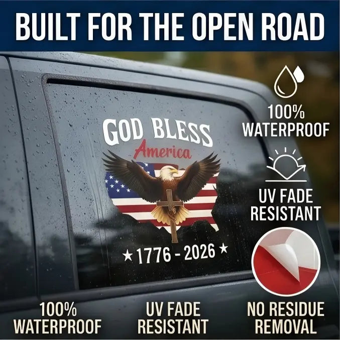 USA 250th Anniversary Patriotic Eagle Car Decal