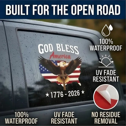 USA 250th Anniversary Patriotic Eagle Car Decal