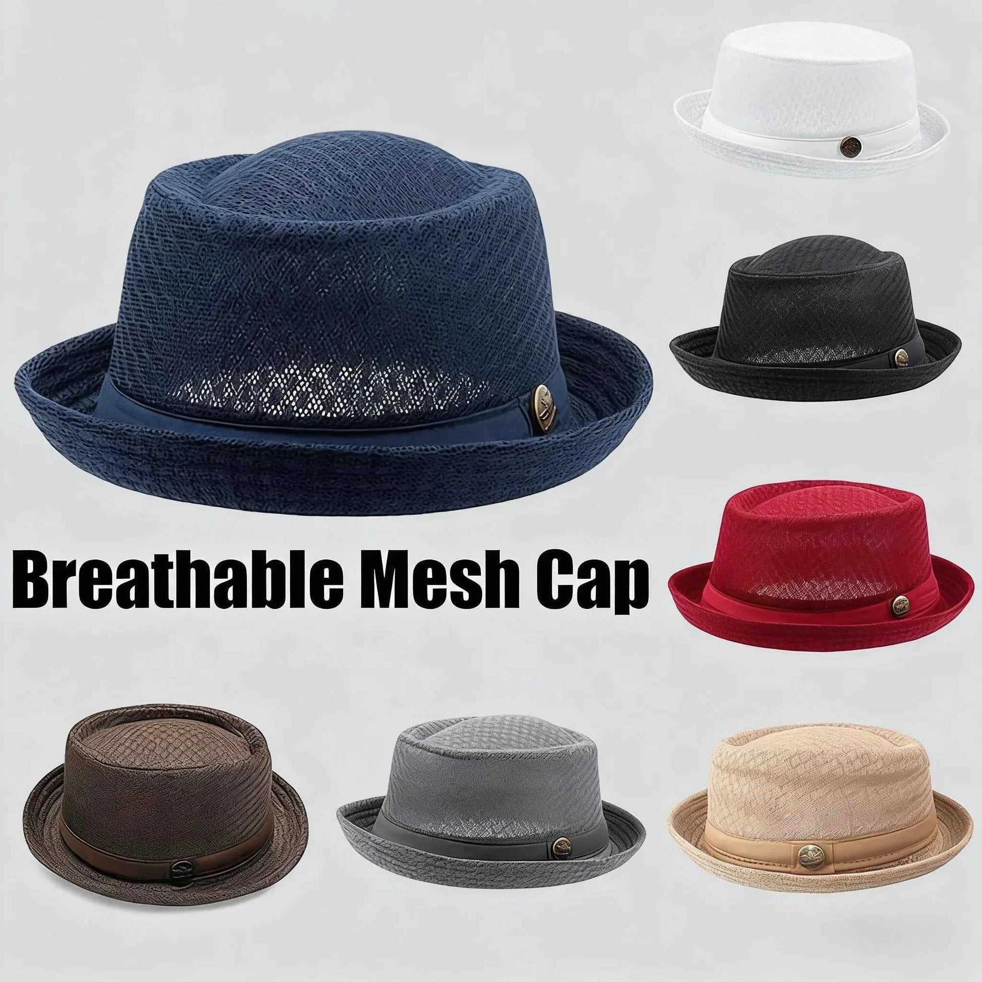 Unisex Breathable Mesh Pork Pie Hat