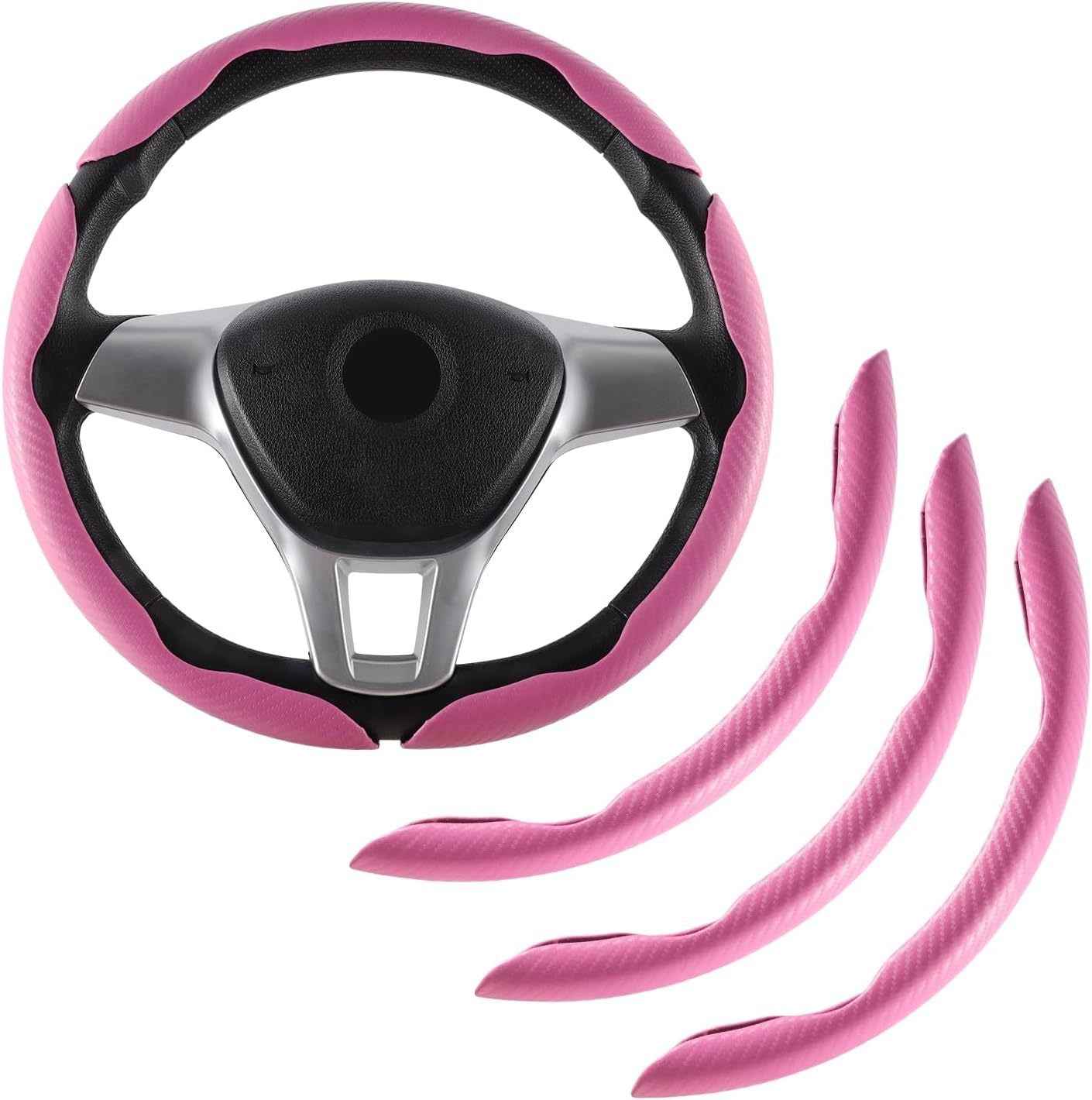 🚗 Carbon Fiber Steering Wheel Cover | Silicone Anti-Slip
