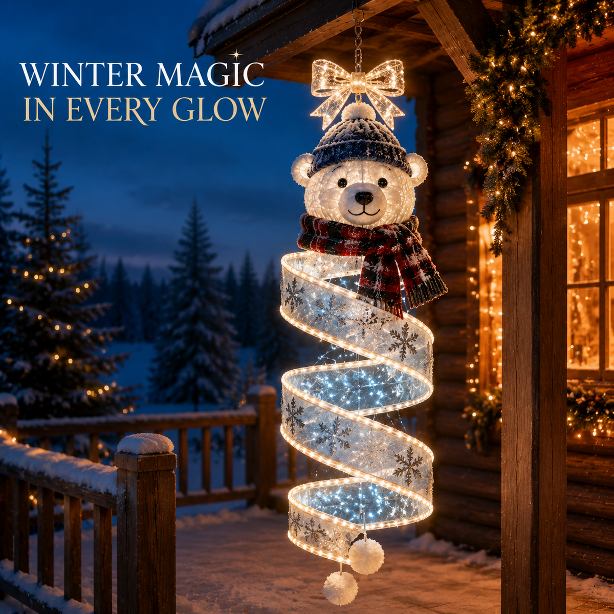 ✨Last day for 53% off🎄 Christmas Magic Spiral Hanging LED Light – 3 Festive Designs ✨