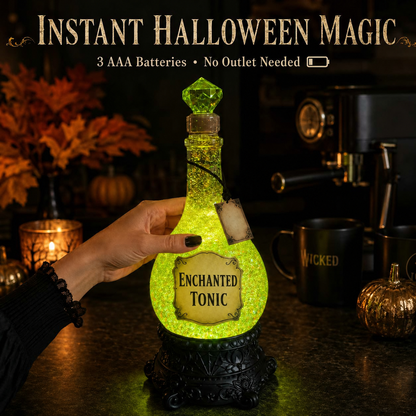🔥Last Day 49% OFF -🧙✨Lighted Enchanted Tonic Poison Bottle Glitter Globe(📦Buy 2 Free Shipping)