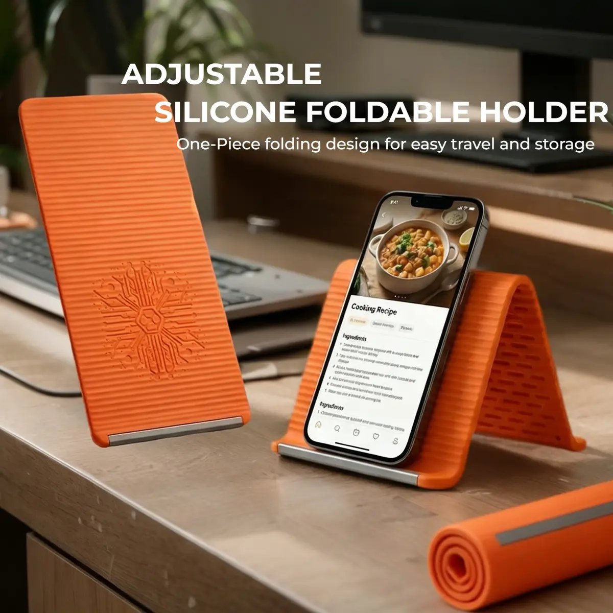 🎁LAST DAY SALE 50% OFF | Foldable Silicone Aluminum Holder💻️ - Secure, Ergonomic Device Mount for Everywhere📱