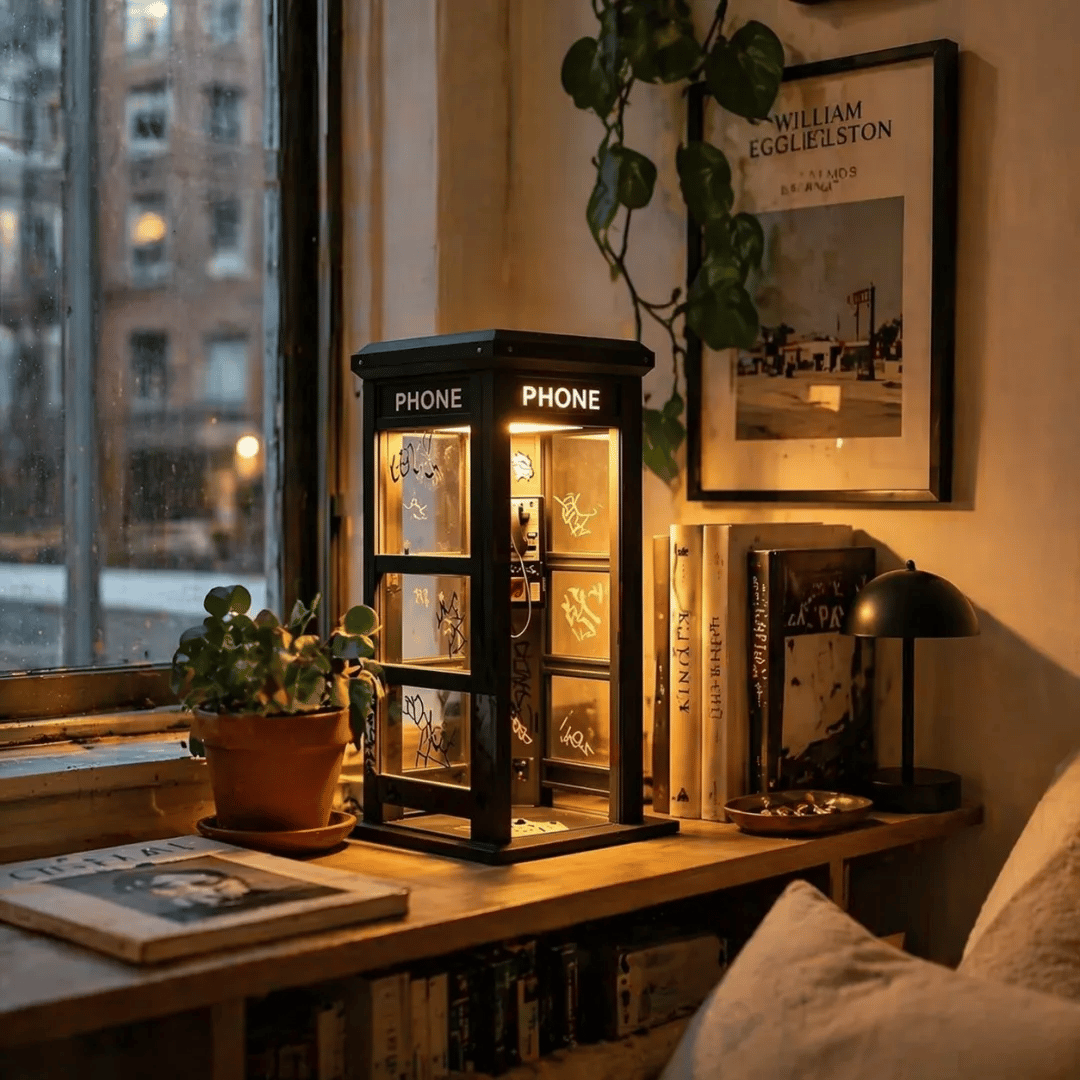 🔥Hot Sale 50% OFF✨Vintage Phone Booth Ambient Lamp🎇