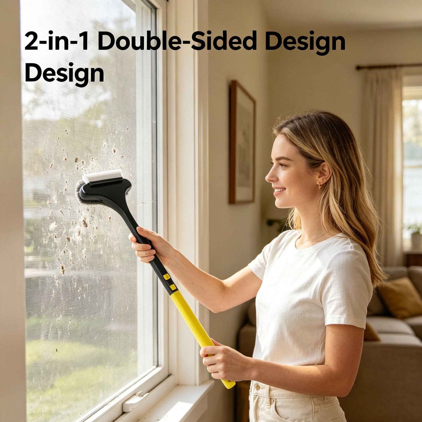 🧼2-in-1 Window & Surface Cleaning Brush – Wet & Dry Dual Use