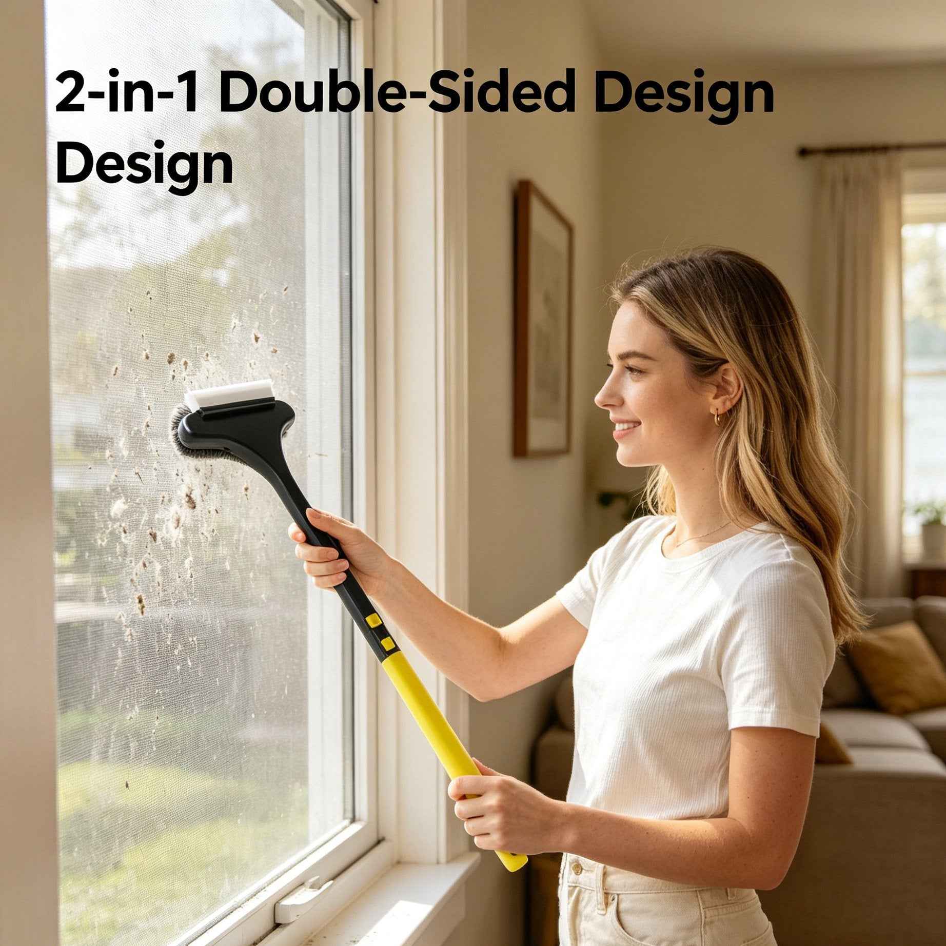 🧼2-in-1 Window & Surface Cleaning Brush – Wet & Dry Dual Use